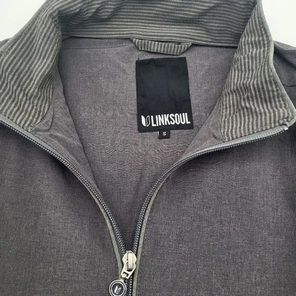 Linksoul Men's Small Black Morris Full-Zip Windbreaker Golf LS524 Athleisure - Picture 8 of 9